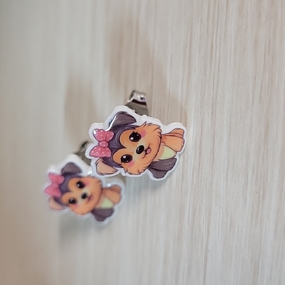 YORKIE GIRL Stud Earrings - Picture 5 of 6